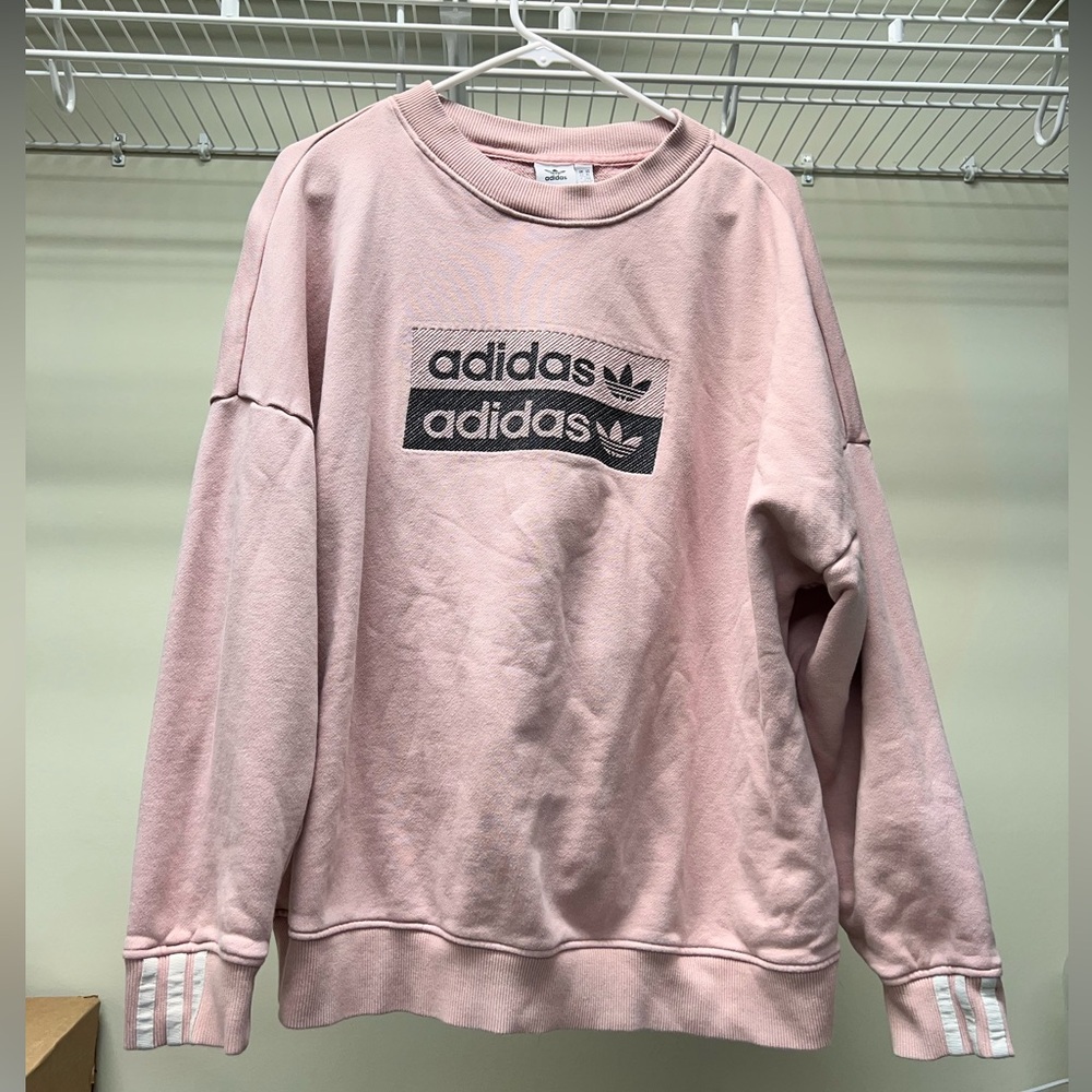 Pale Pink Adidas Originals Sweatshirt XL